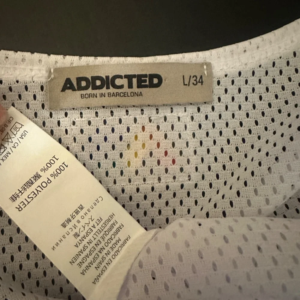 Addicted Mesh Rainbow Logo Tank Top Gently worn 100% polyester - Picture 8 of 10